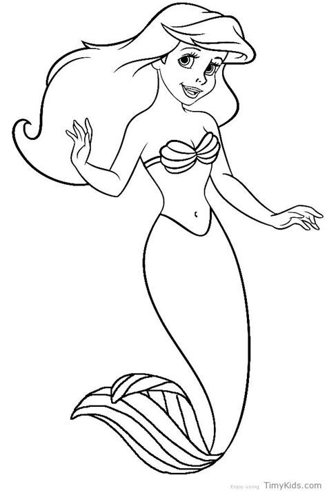 ariel   mermaid coloring pages  getdrawings