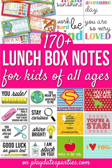printable lunch box notes perfect    school year