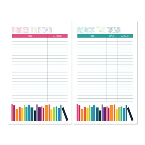 books ive read  printable  default  reading planners