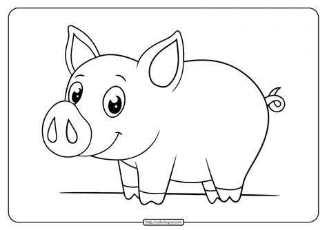 printable pig coloring pages  children