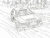 Car Coloring Pages Jdm Mazda Familia Sketch Template sketch template