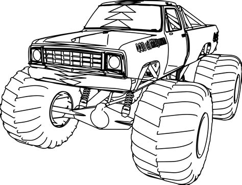 dodge monster truck  coloring page wecoloringpagecom