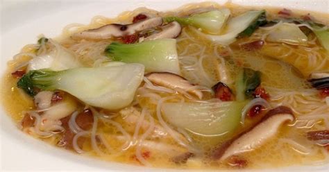 soup in 15 minutes bok choy ginger and shiitake vegan and gluten free