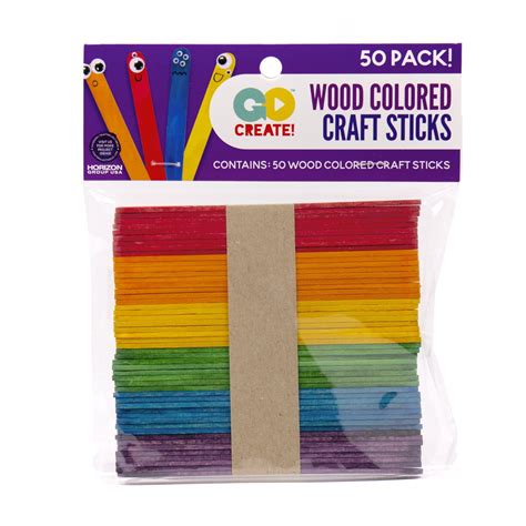 create colored wood craft sticks  pack rainbow craft sticks