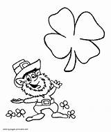 Coloring Pages Clover Leprechauns Holidays St Printable sketch template