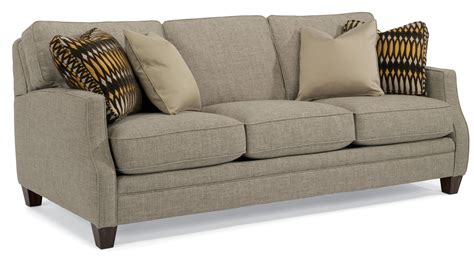 flexsteel lenox transitional sofa  scalloped arms  furniture