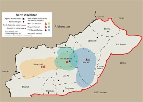 north waziristan military operation zarb  azb map paki mag