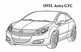 Astra Opel sketch template