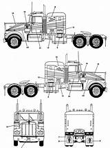 Kenworth W900 Truck Blueprint Semi 3d Trucks Blueprints Toy Wooden Wood 1975 Related Posts Pixels Scale Choose Board Smcars sketch template