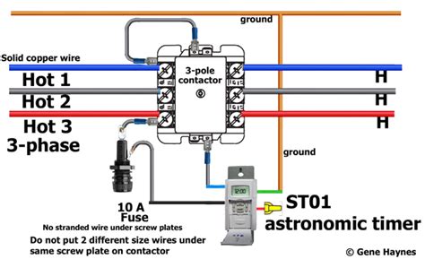 single phase contactor wiring diagram  timer