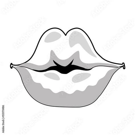 sexy women lips icon vector illustration graphic design stock image