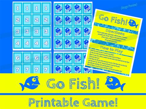 printable  fish cards