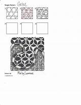 Zentangle Gated Pattern Tangle Doodle Patterns Muster Choose Board Marley Schritt sketch template