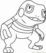 Croagunk Pokémon Coloringpages101 Kids sketch template