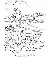 Coloring Water Pages Kids Fun Summer Ski Things Popular Do sketch template