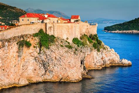 dubrovnik croatia adriatic sea stock photo image  fortified lovrijenac