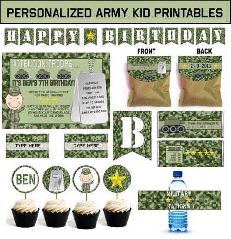 army party games  ideas  printable military party supplies