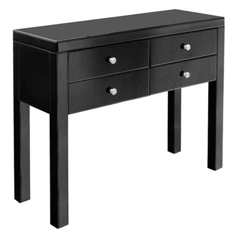 Black Glass Console Table Modern And Contemporary