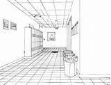 Linear Hallway sketch template