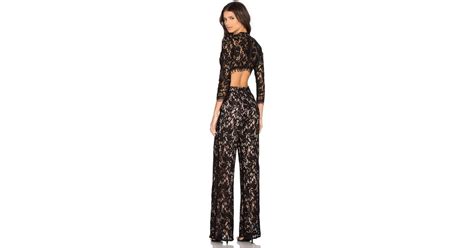 Alexis Richard Corded Lace Jumpsuit In Brown Black Lyst