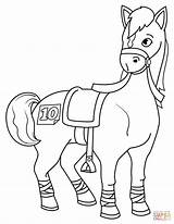 Horse Coloring Pages Racing Race Getcolorings Printable Color sketch template