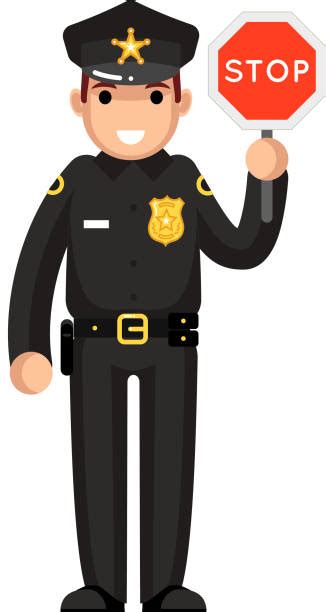 police stop illustrations royalty free vector graphics