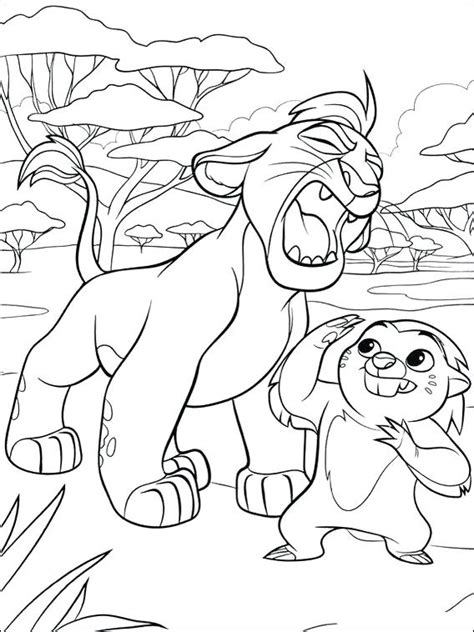 kion coloring page lion guard  printable  lion guard coloring