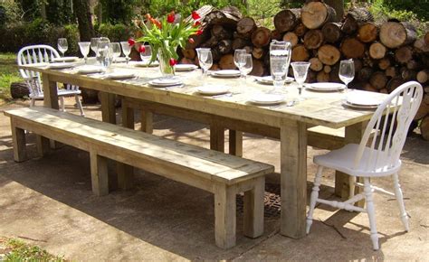 large rustic wood outdoor dining table thebestwoodfurniturecom