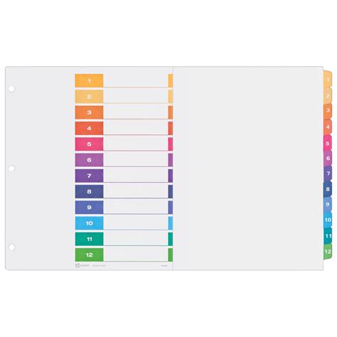 avery ready index  tab dividers customizable toc  set