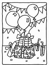 Verjaardag Kleurplaten Kleurplaat Cadeautjes Opa Jarig Juf Slingers Oma Volwassenen Tekeningen Uitprinten Vader Balonnen Feest Ausmalbilder Handborduurpatronen Downloaden Getrouwd Ballonnen sketch template