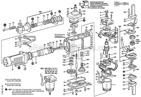 bosch  demolition hammer parts list  diagram