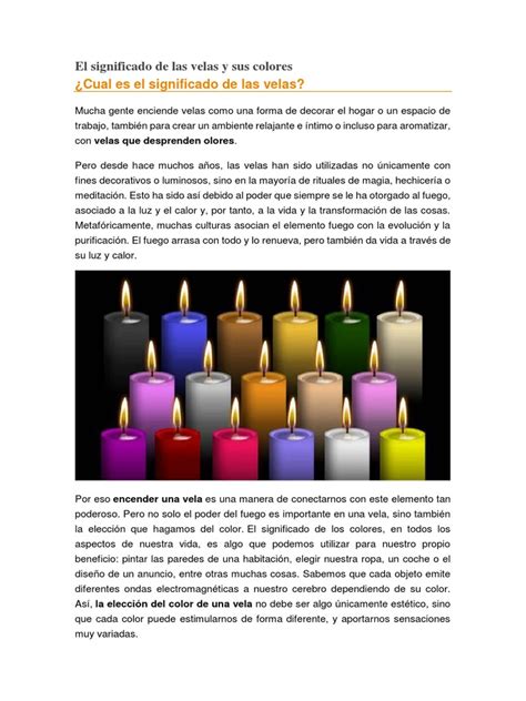el significado de las velas y sus colores color mente