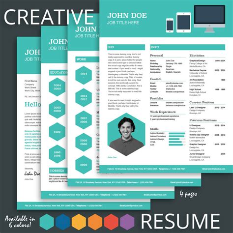 creative resume template  pages mactemplatescom