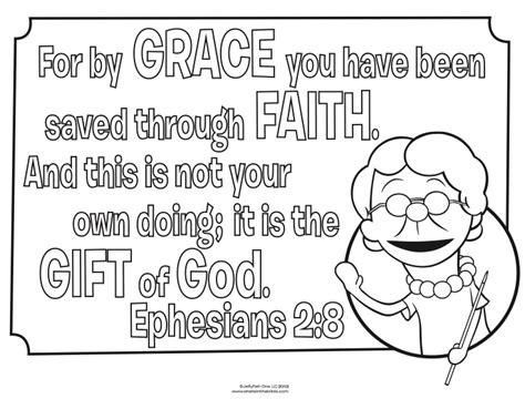 grace  faith coloring page whats   bible
