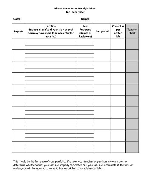 homework spreadsheet template