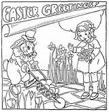 Coloring Easter Pages Books Newspaper Newspapers Vintage Getdrawings 1930s Embroidery Qisforquilter sketch template