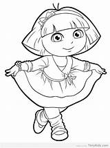 Dora Coloring Pages Drawing Explorer Easter Color Christmas Printable Sheets Sketch Dance Template Drawings Getdrawings Printables Adventure Dancing Kids Getcolorings sketch template