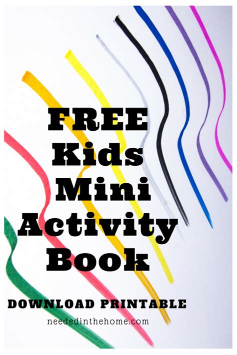 page kids activity book printable  home school activities