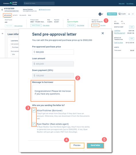 lo toolkit key features pre approval letter blend help center