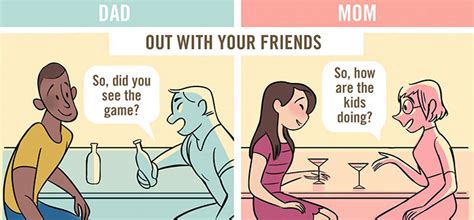 honest comics about how differently society treats dads vs