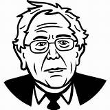 Bernie Sanders Democrat Iconfinder Socialist Vermont Senator Candidate sketch template