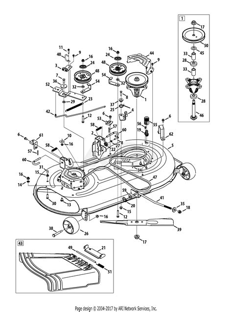 troy bilt alks tb  parts diagram  mower deck
