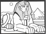 Sphinx Coloring Egyptian Drawing Pages Pyramid Pyramids Egypt Ancient Hatshepsut Da Drawings Sphynx Kids Cleopatra Colorare Egitto Colouring Print Crafts sketch template