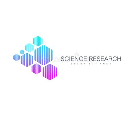 science research abstract logo design vector template scientific logotype concept icon