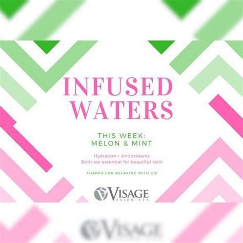 spa visage    offering  infused water options