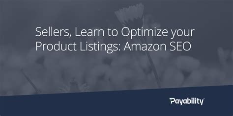 amazon seo guide optimize  product listings payability