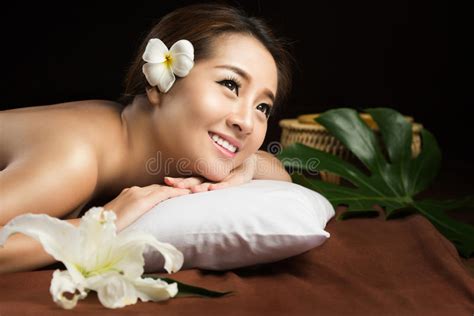 massage of woman in beauty spa stock image image of hamam candle