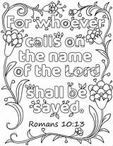 Coloring Lord Pages Name Calls Whoever Shall Trust Bible God Verse Sheet Save Printable Romans 13 Color Kids Names Supercoloring sketch template