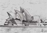 Opera Sydney House Sketch Drawing Harbour Bridge Pencil Sketches Drawings Building Paintingvalley Phantom Coloring sketch template