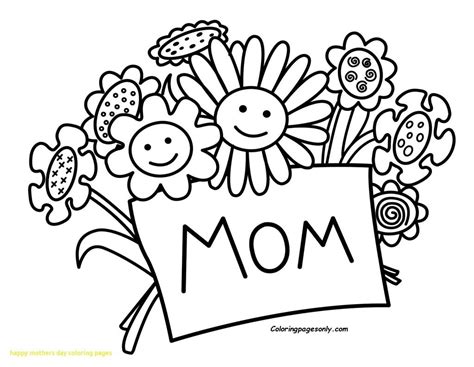 mothers day coloring flower coloring page  printable coloring pages